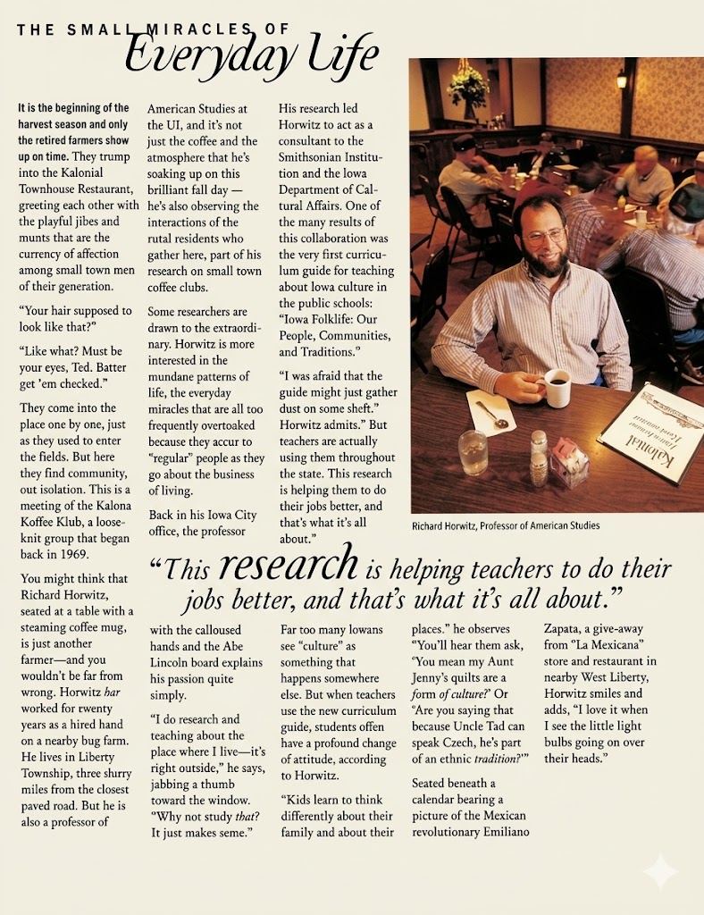 Small Miracles of Everyday Life article from UofI Annual Report